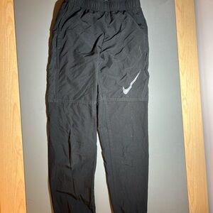 Nike Kids Black Joggers with White Logo